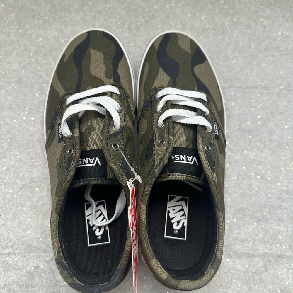 Vans Kids Green Camouflage Sneakers